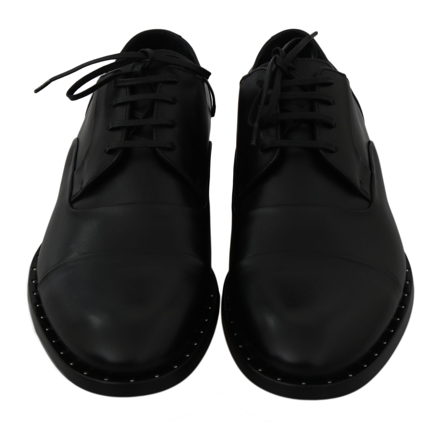 Dolce &amp; Gabbana Black Leather Derby Formal Shoes