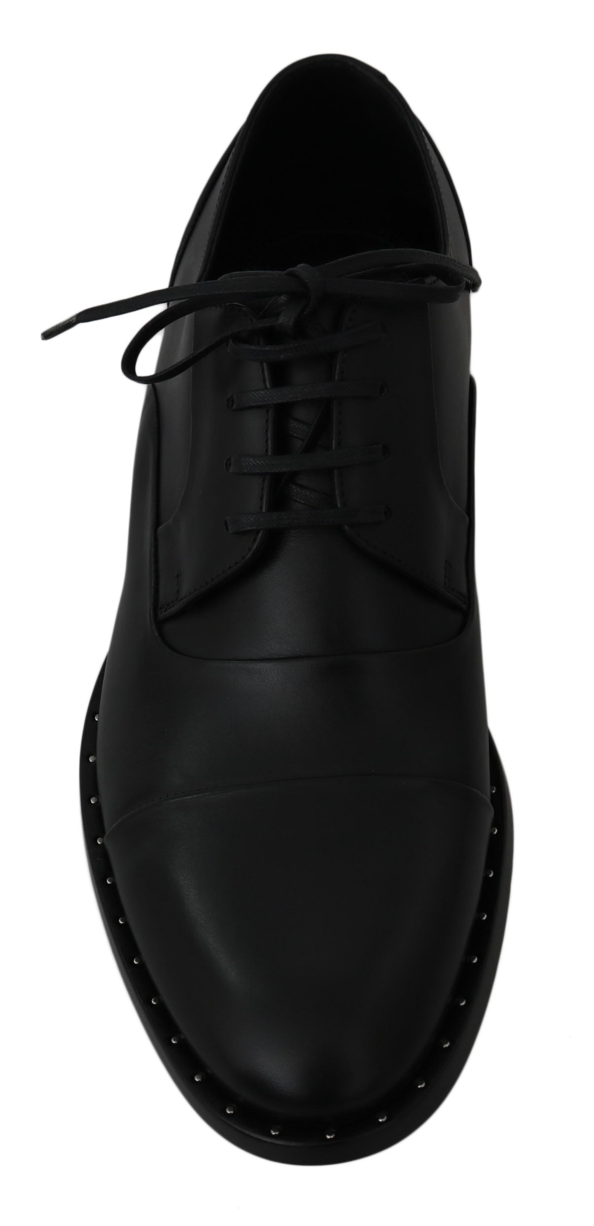 Dolce &amp; Gabbana Black Leather Derby Formal Shoes