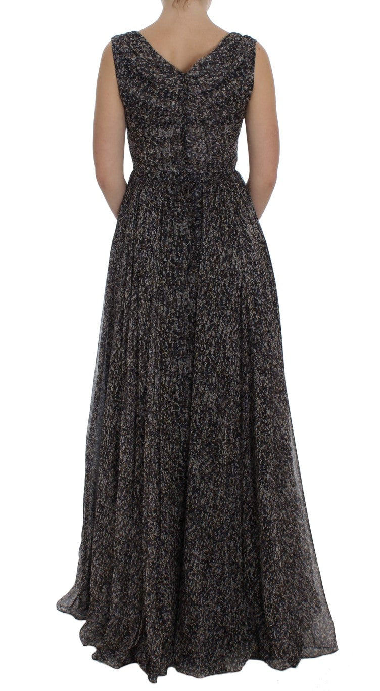 Dolce &amp; Gabbana Dark Silk Shift Gown na Full Length na Dress