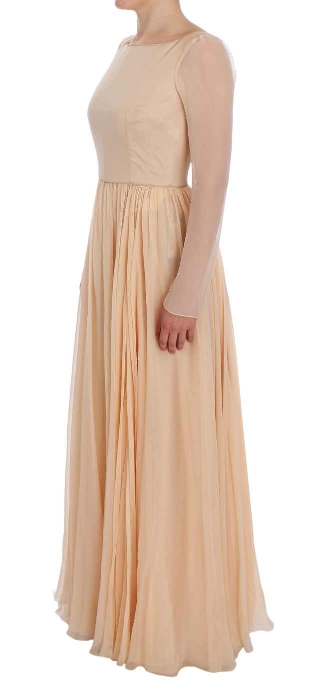 Dolce &amp; Gabbana Beige Silk Ball Gown na Full Length na Dress