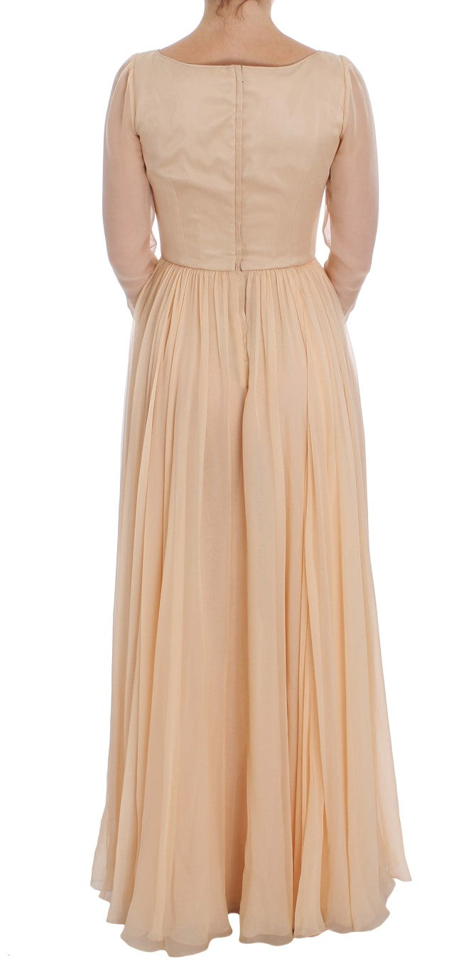 Dolce &amp; Gabbana Beige Silk Ball Gown na Full Length na Dress