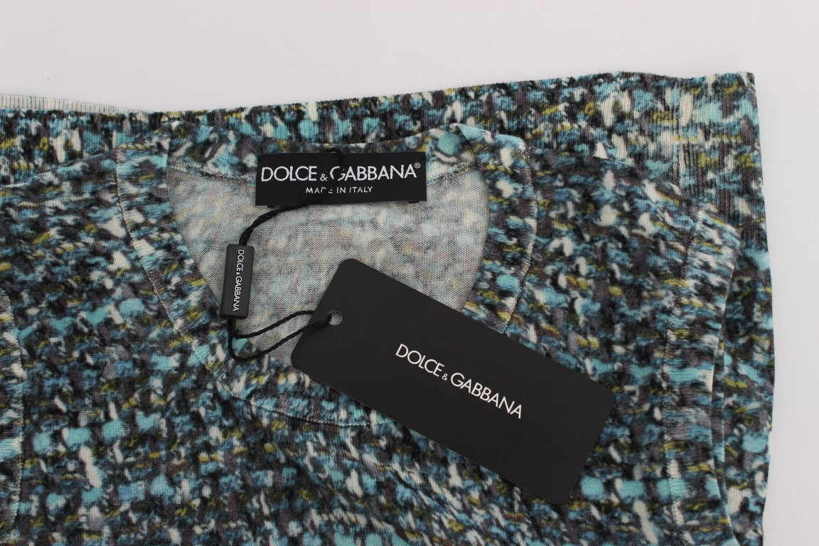 Dolce &amp; Gabbana Blue Wool Sweater na walang manggas na Pullover