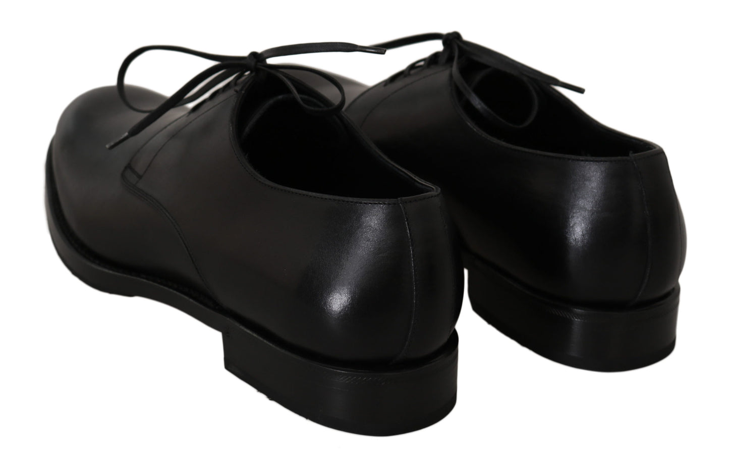 Dolce &amp; Gabbana Black Leather Derby Formal Dress Shoes