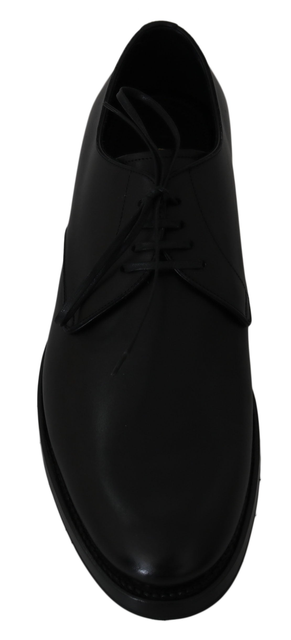 Dolce &amp; Gabbana Black Leather Derby Formal Dress Shoes