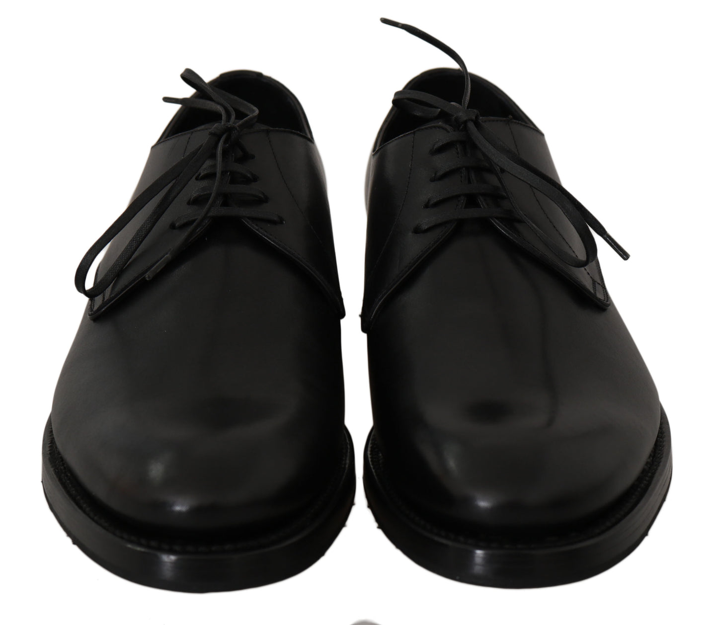 Dolce &amp; Gabbana Black Leather Derby Formal Dress Shoes