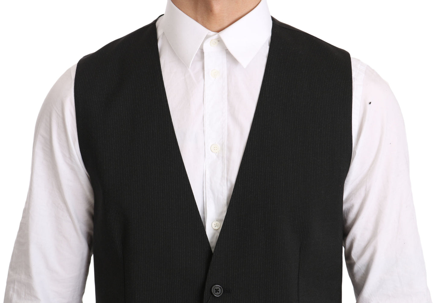 Dolce &amp; Gabbana Grey Gilet STAFF Regular Fit Formal Vest