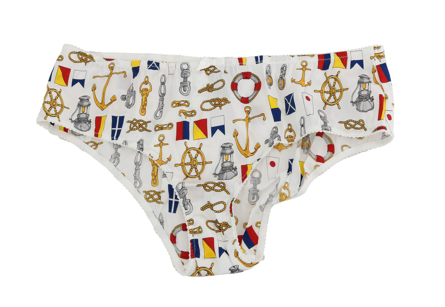 Dolce &amp; Gabbana Underwear Sailor Print Silk Bottoms