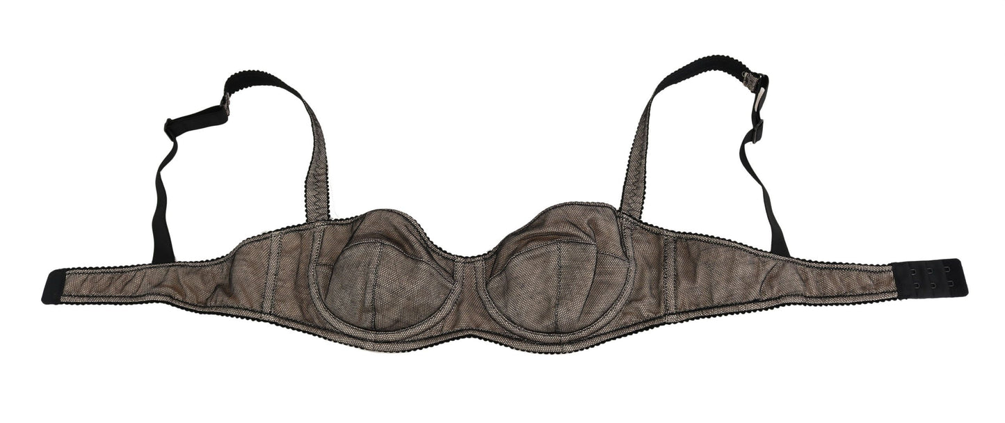 Dolce &amp; Gabbana Brown Regg Balconcino Imbottito Bra Underwear