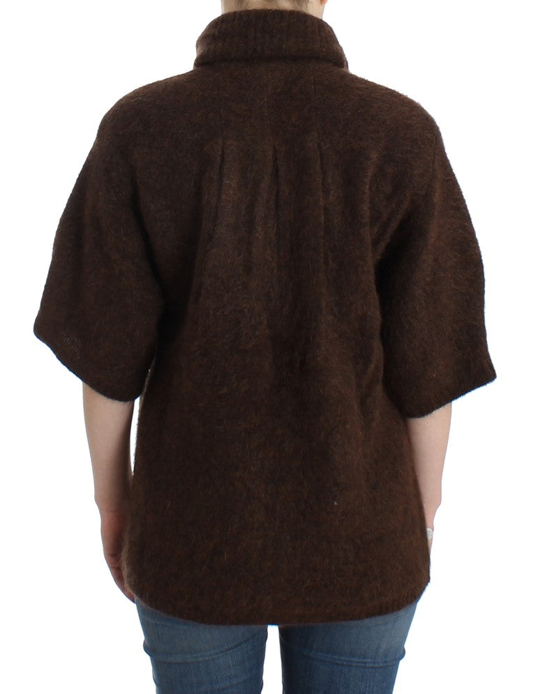 Cavalli Brown Mohair-Strickjacke