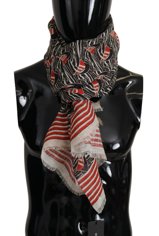 Dolce & Gabbana Elegant Striped Linen Men's Scarf, , Dolce & Gabbana Dolce & Gabbana, Material: 100% Linen, new-with-tags, Scarves - Men - Accessories -   Murillo Merchandise