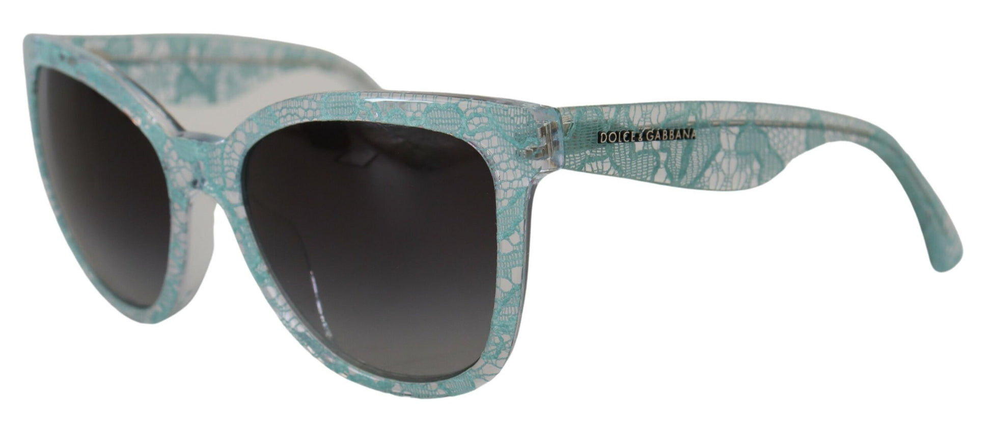 Dolce & Gabbana Elegant Blue Lace Detail Sunglasses, , Dolce & Gabbana Dolce & Gabbana, Material: 100% Acetate, new-with-tags, Sunglasses for Women - Sunglasses -   Murillo Merchandise