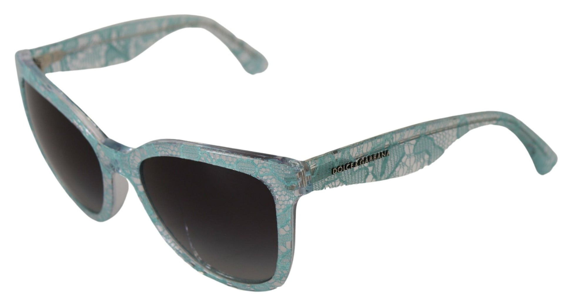 Dolce & Gabbana Elegant Blue Lace Detail Sunglasses, , Dolce & Gabbana Dolce & Gabbana, Material: 100% Acetate, new-with-tags, Sunglasses for Women - Sunglasses -   Murillo Merchandise