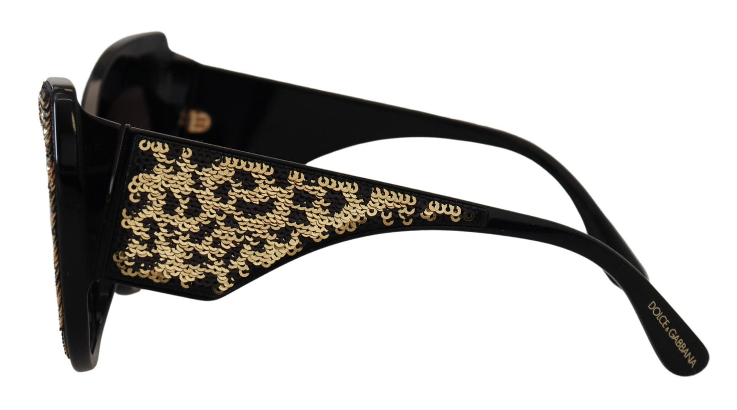 Dolce & Gabbana Butterfly Polarized Sequin Sunglasses, , Dolce & Gabbana Dolce & Gabbana, Material: 100% Acetate, new-with-tags, Sunglasses for Women - Sunglasses -   Murillo Merchandise