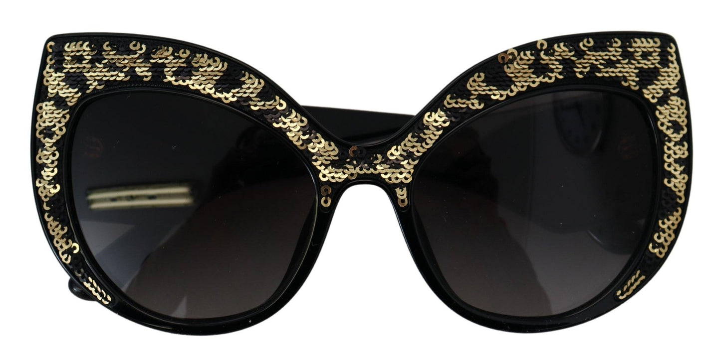 Dolce & Gabbana Butterfly Polarized Sequin Sunglasses, , Dolce & Gabbana Dolce & Gabbana, Material: 100% Acetate, new-with-tags, Sunglasses for Women - Sunglasses -   Murillo Merchandise