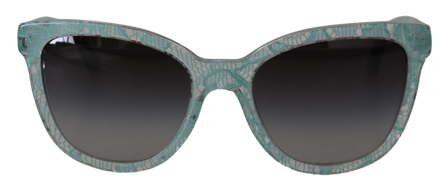 Dolce & Gabbana Elegant Sicilian Lace Designer Sunglasses, , Dolce & Gabbana Blue, Dolce & Gabbana, Material: 100% Acetate, new-with-tags, Sunglasses for Women - Sunglasses -   Murillo Merchandise