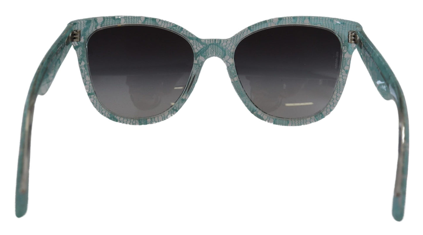 Dolce & Gabbana Elegant Sicilian Lace Designer Sunglasses, , Dolce & Gabbana Blue, Dolce & Gabbana, Material: 100% Acetate, new-with-tags, Sunglasses for Women - Sunglasses -   Murillo Merchandise