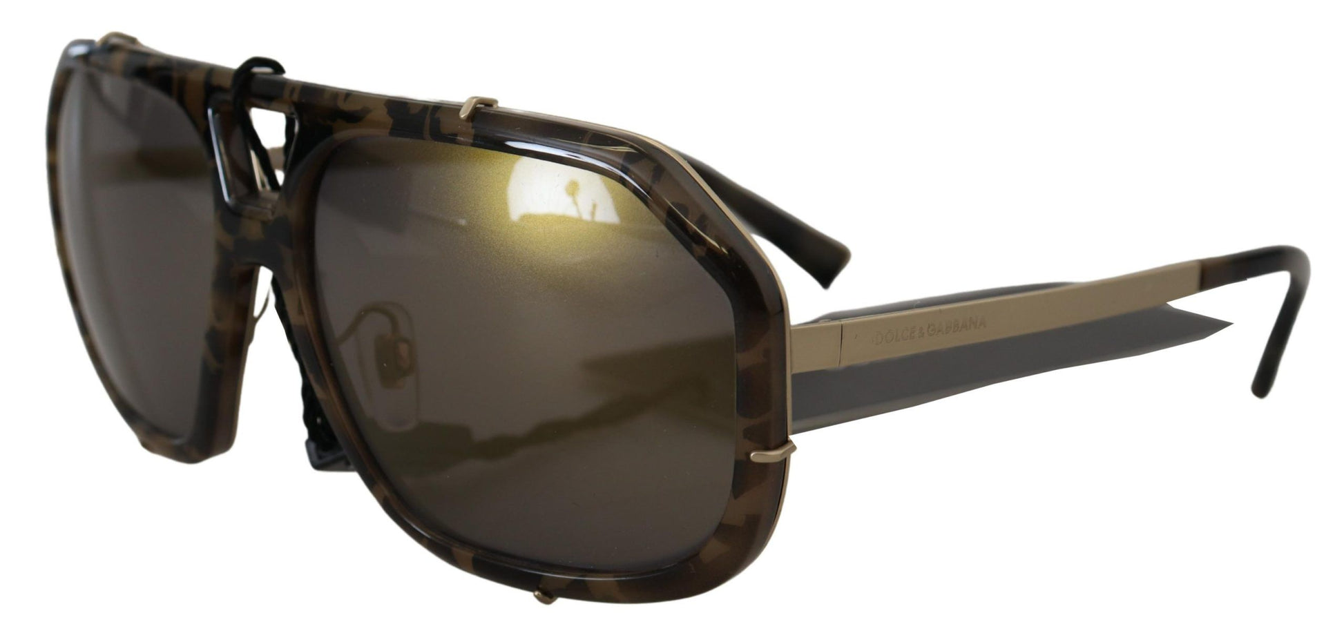 Dolce & Gabbana Chic Aviator Mirrored Brown Sunglasses, , Dolce & Gabbana Brown, Dolce & Gabbana, Material: 100% Metal, new-with-tags, Sunglasses for Women - Sunglasses -   Murillo Merchandise