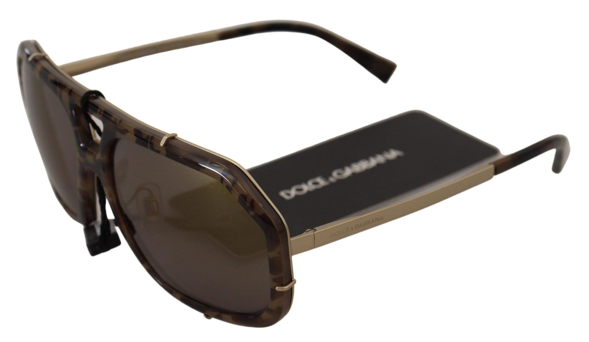 Dolce & Gabbana Chic Aviator Mirrored Brown Sunglasses, , Dolce & Gabbana Brown, Dolce & Gabbana, Material: 100% Metal, new-with-tags, Sunglasses for Women - Sunglasses -   Murillo Merchandise