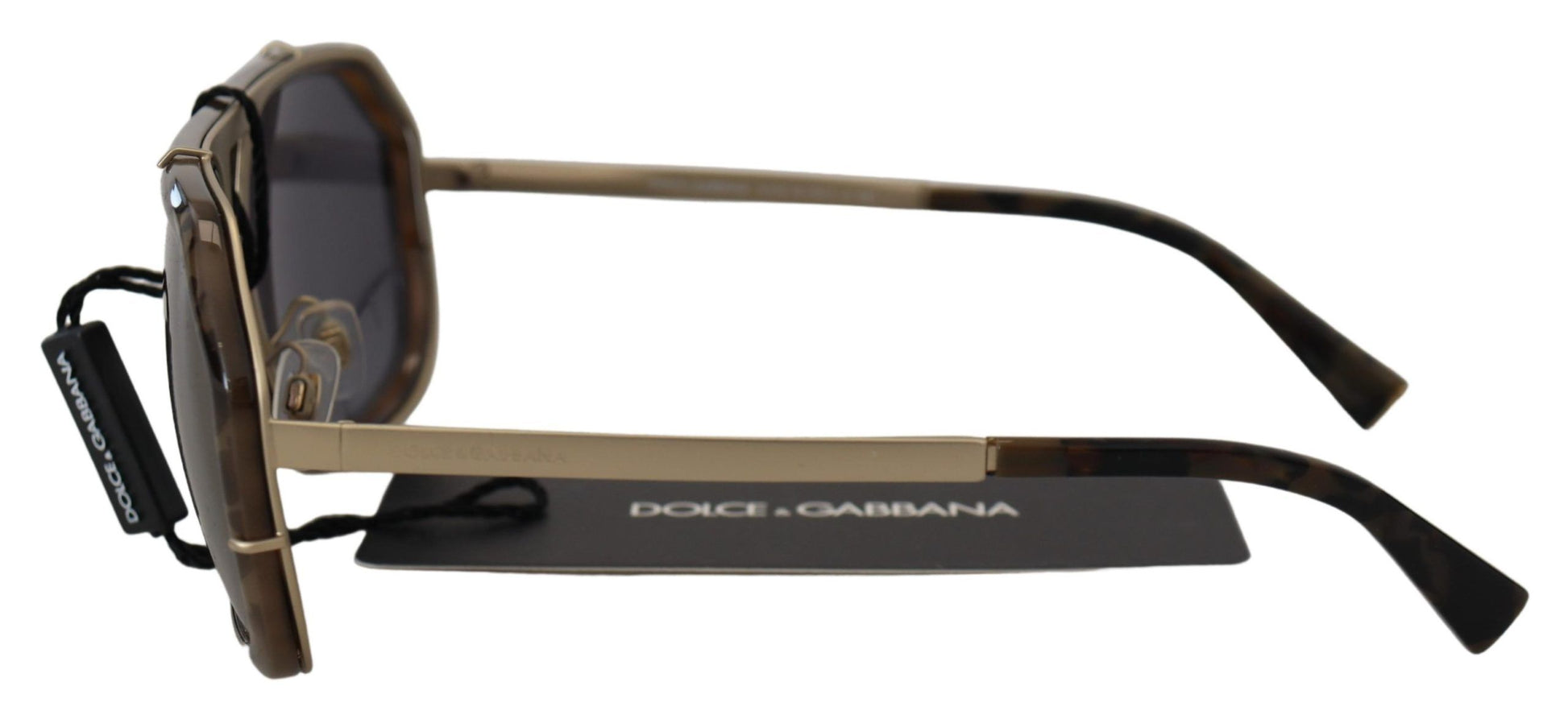 Dolce & Gabbana Chic Aviator Mirrored Brown Sunglasses, , Dolce & Gabbana Brown, Dolce & Gabbana, Material: 100% Metal, new-with-tags, Sunglasses for Women - Sunglasses -   Murillo Merchandise