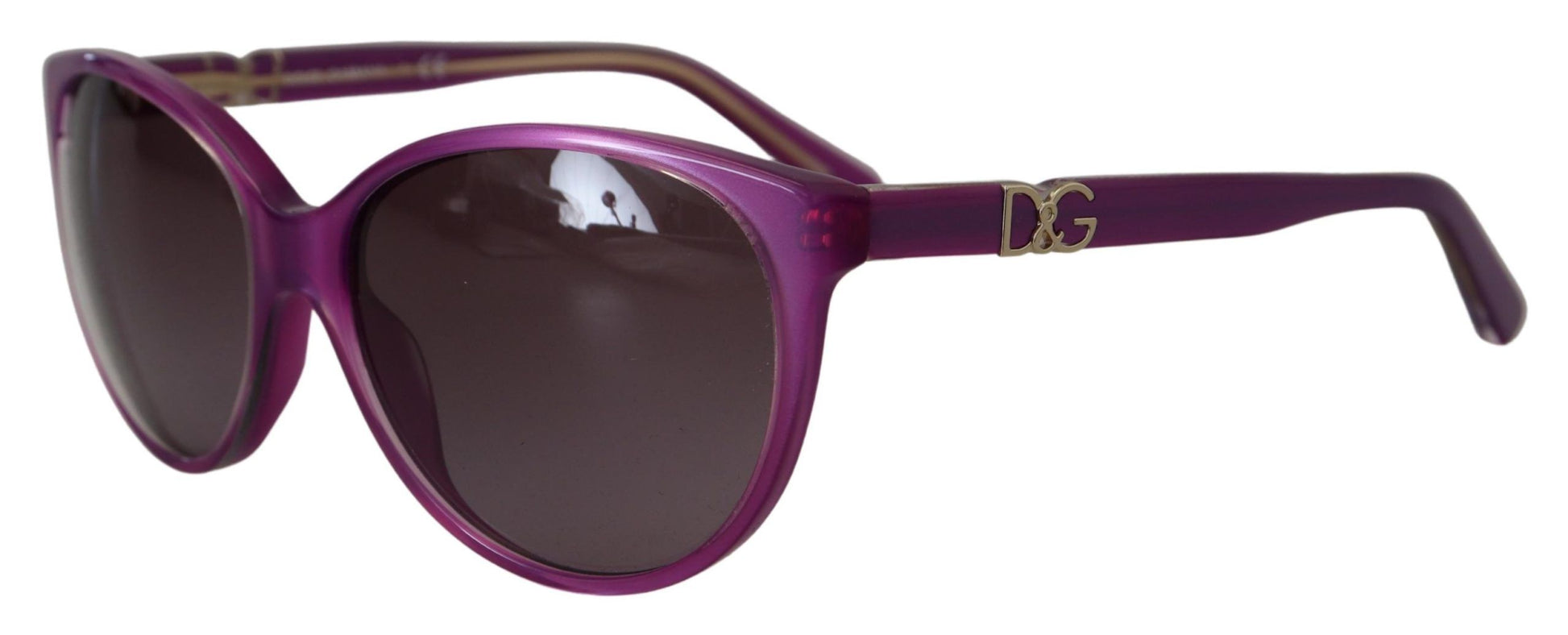 Dolce & Gabbana Chic Purple Acetate Round Sunglasses, , Dolce & Gabbana Dolce & Gabbana, Material: 100% Acetate, new-with-tags, Purple, Sunglasses for Women - Sunglasses -   Murillo Merchandise