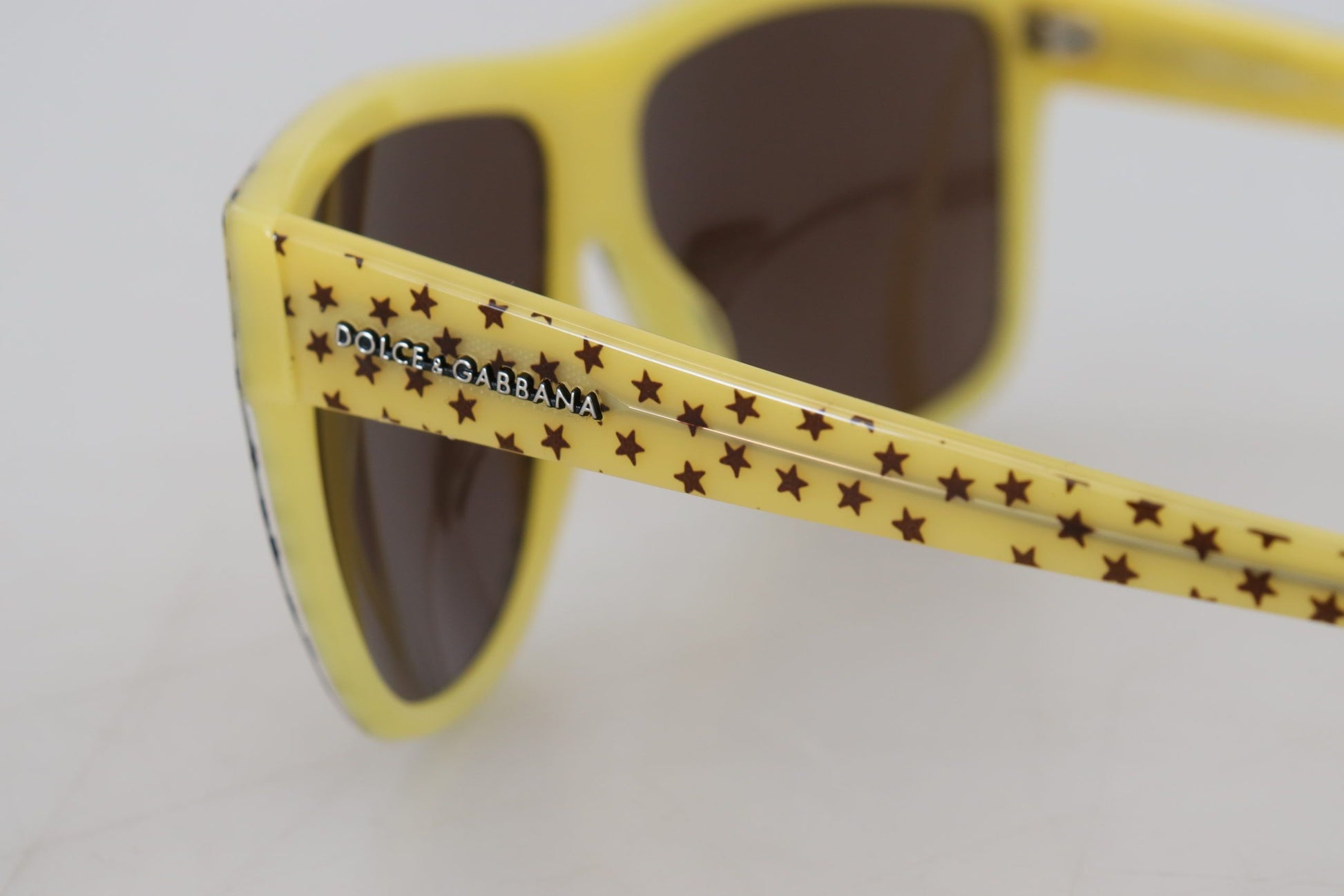 Dolce & Gabbana Stellar Chic Square Sunglasses in Yellow, , Dolce & Gabbana Dolce & Gabbana, Material: 100% Acetate, new-with-tags, Sunglasses for Women - Sunglasses, Yellow -   Murillo Merchandise