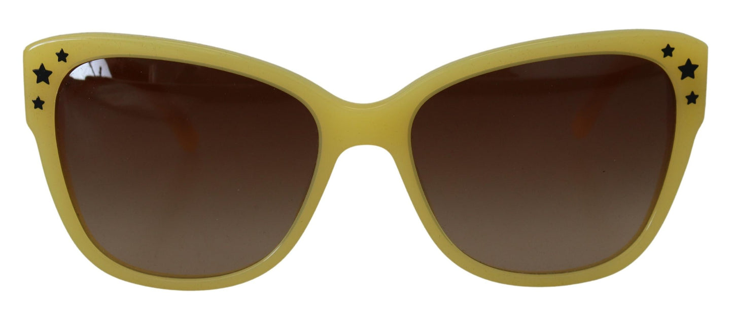 Dolce & Gabbana Chic Yellow Acetate Gradient Sunglasses, , Dolce & Gabbana Dolce & Gabbana, Material: 100% Acetate, new-with-tags, Sunglasses for Women - Sunglasses -   Murillo Merchandise