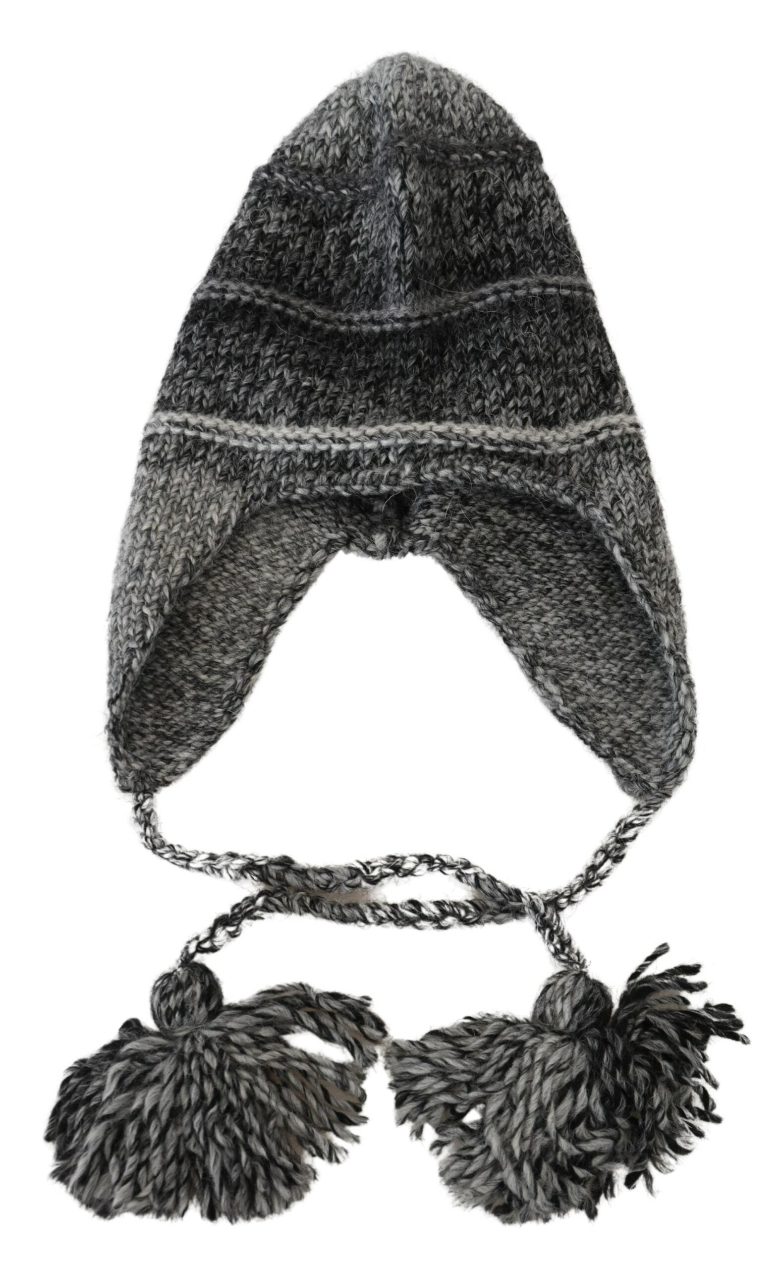 Dolce & Gabbana Elegant Gray Knitted Beanie Hat, , Dolce & Gabbana 15% Alpaca, 15% Mohair, 30% Wool, Dolce & Gabbana, Gray, Hats & Caps - Men - Accessories, Material: 40% Acrylic, new-with-tags -   Murillo Merchandise