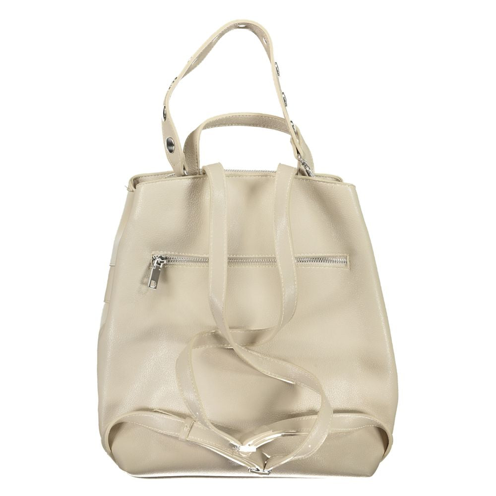 Desigual Beige Polyethylene Backpack, , Desigual 2024, Backpacks - Women - Bags, Beige, Desigual -   Murillo Merchandise