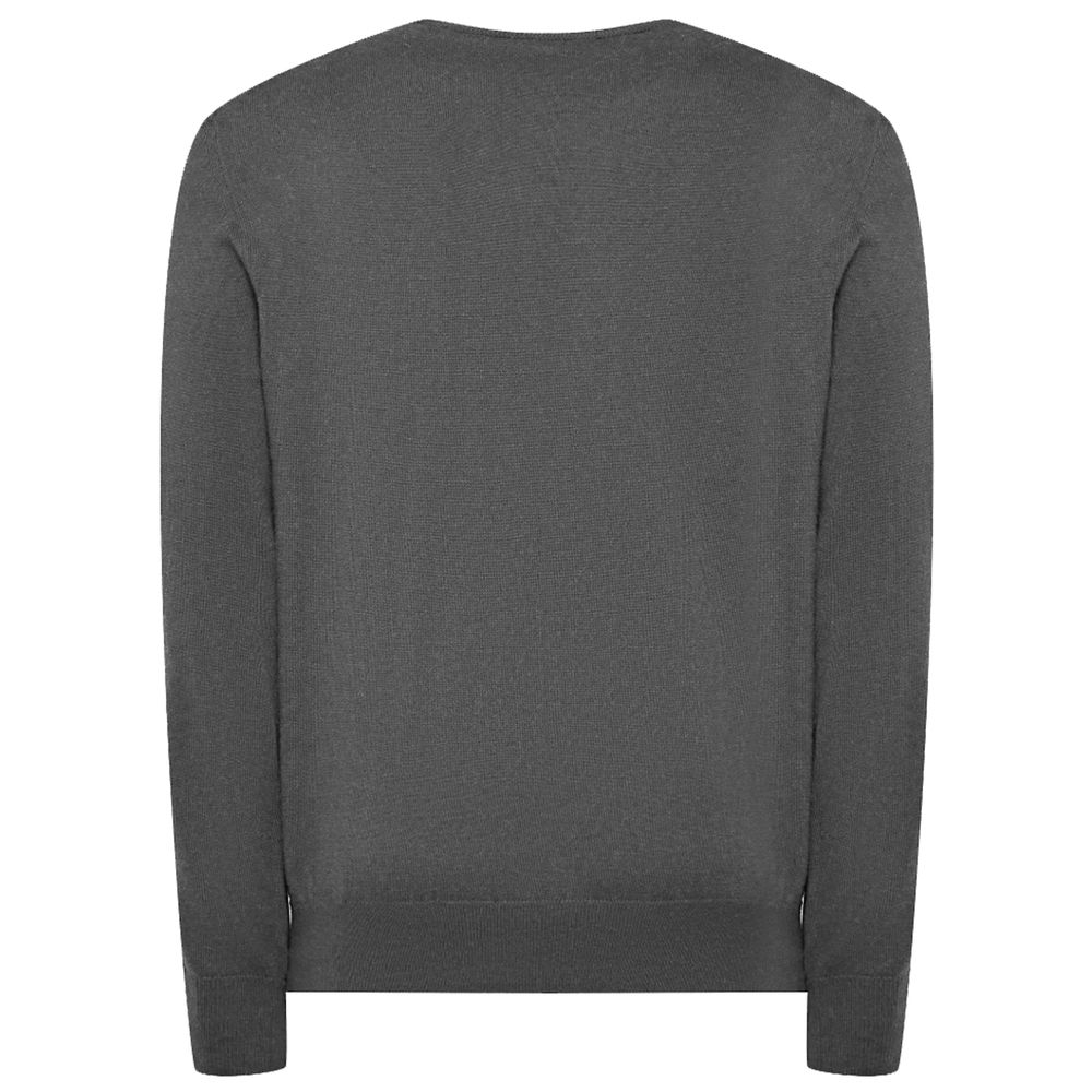 La Martina Gray Cotton Sweater, , La Martina 2024, Gray, L, La Martina, M, new-with-tags, S, Sweaters - Men - Clothing, XL -   Murillo Merchandise