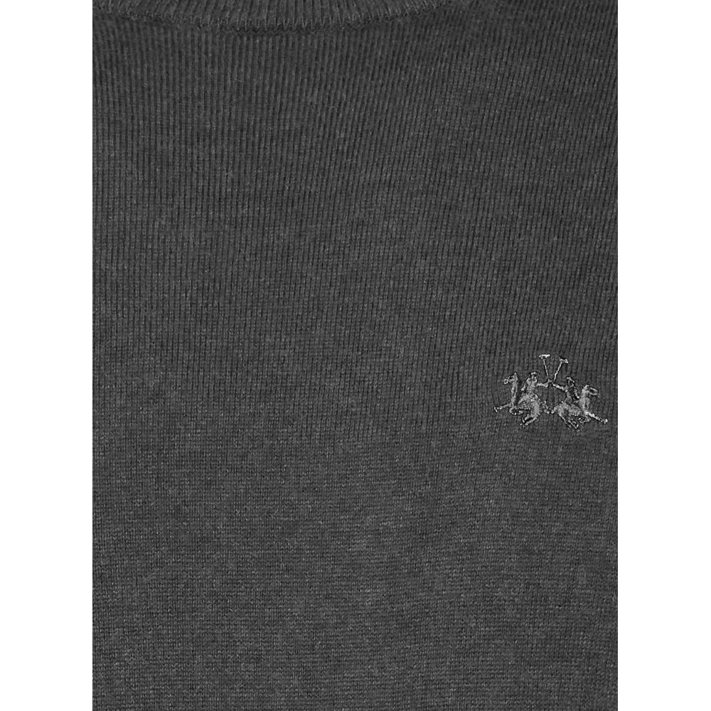 La Martina Gray Cotton Sweater, , La Martina 2024, Gray, L, La Martina, M, new-with-tags, S, Sweaters - Men - Clothing, XL -   Murillo Merchandise