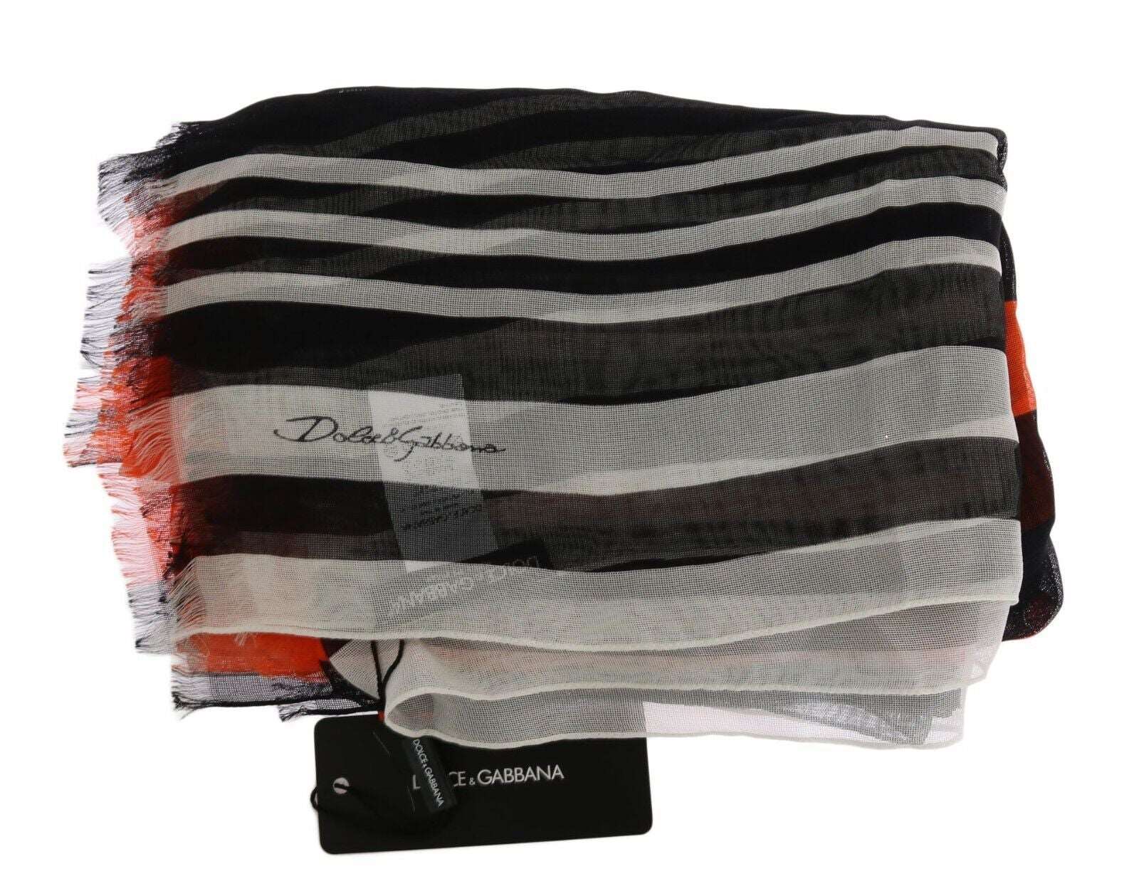 Dolce & Gabbana Multicolor Striped Silk Shawl Fringes Scarf, , Dolce & Gabbana Dolce & Gabbana, Material: 100% Silk, Multicolor, Scarves - Men - Accessories -   Murillo Merchandise