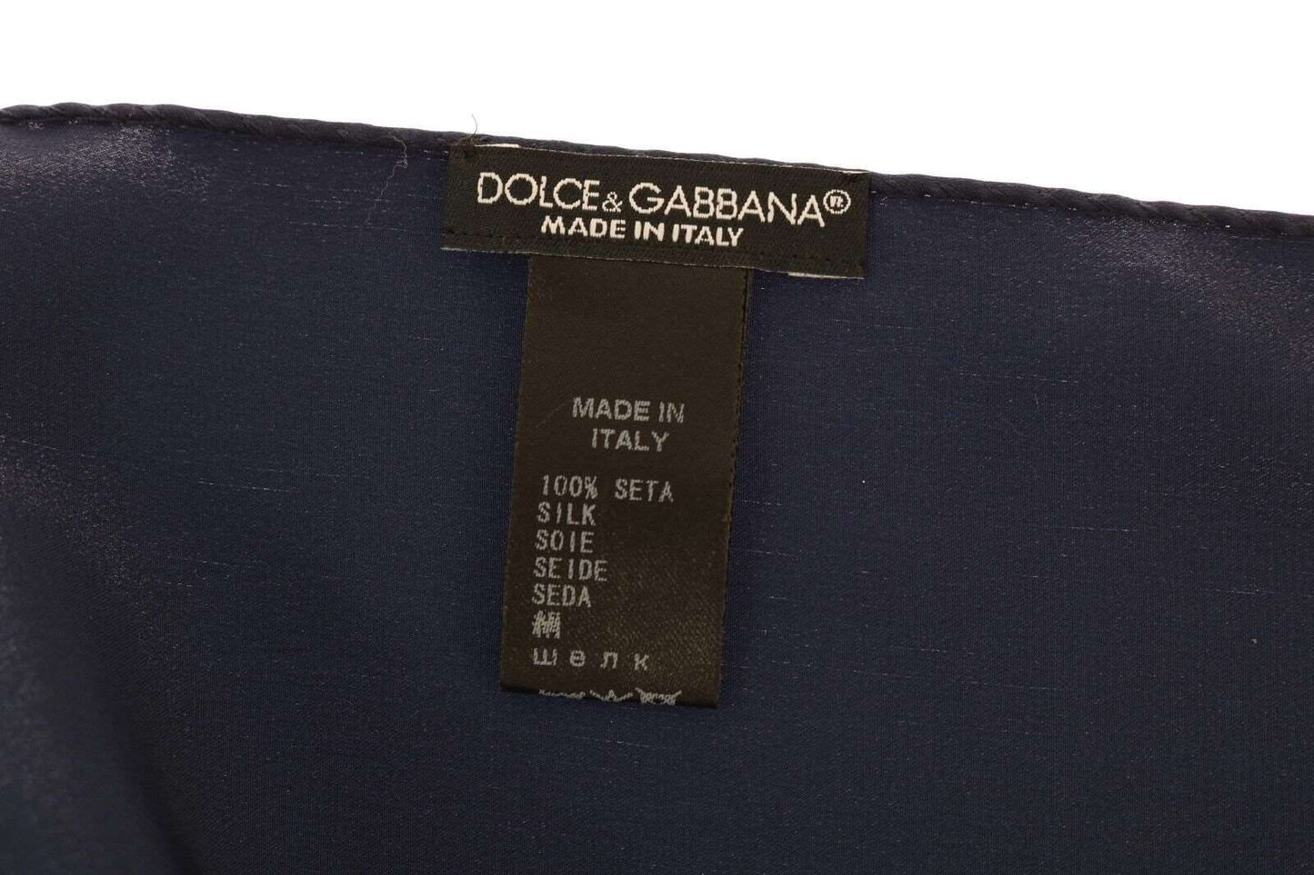 Dolce & Gabbana Blue 100% Silk Square Men Handkerchief Scarf, , Dolce & Gabbana Blue, Dolce & Gabbana, Material: 100% Silk, Scarves - Men - Accessories -   Murillo Merchandise