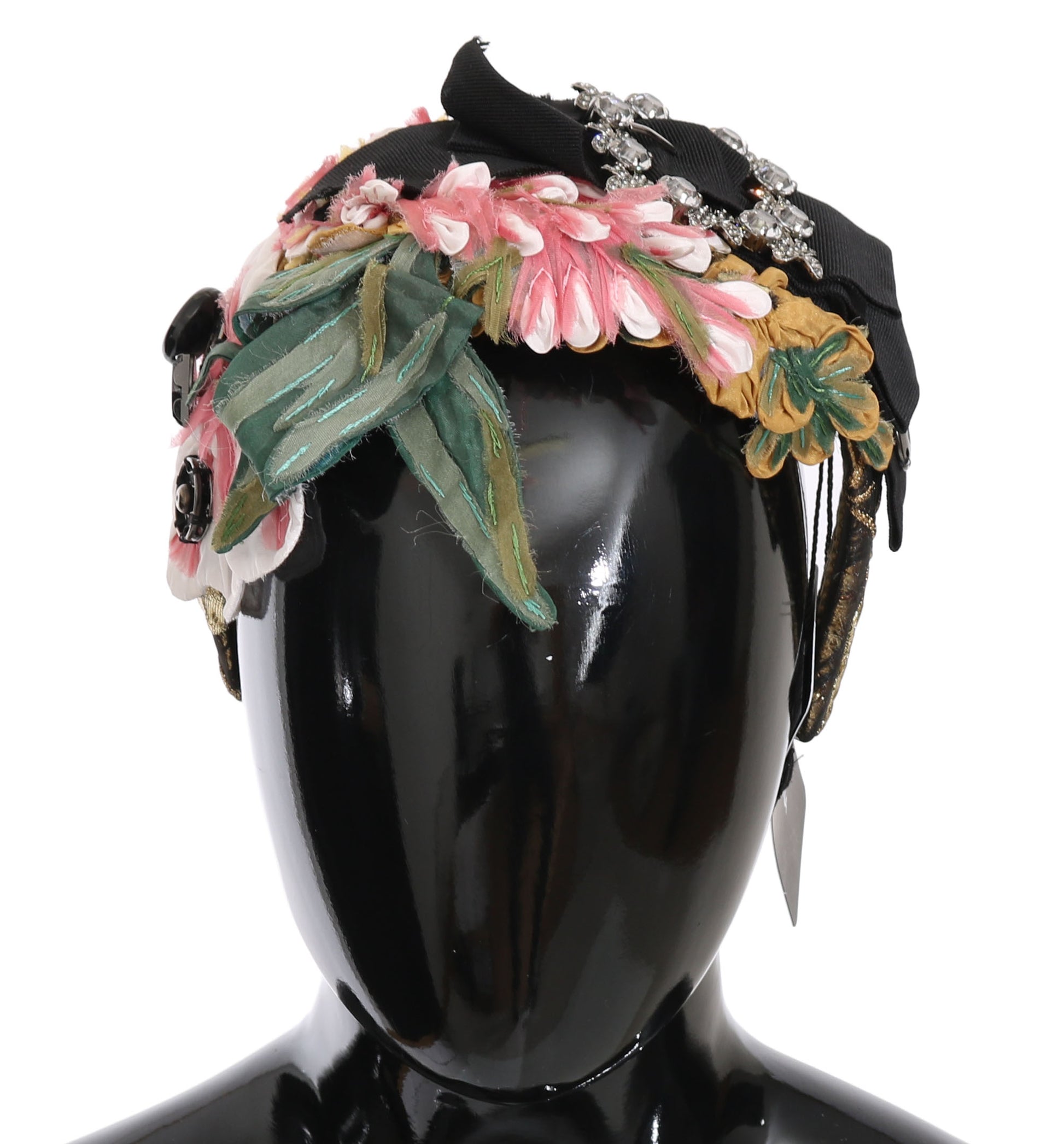 Dolce & Gabbana Elegant Crystal-Embellished Floral Headband, , Dolce & Gabbana 16% Silk, 33% Nylon, 48% LU, Dolce & Gabbana, Headbands - Women - Accessories, Material: 3% Elastane -   Murillo Merchandise