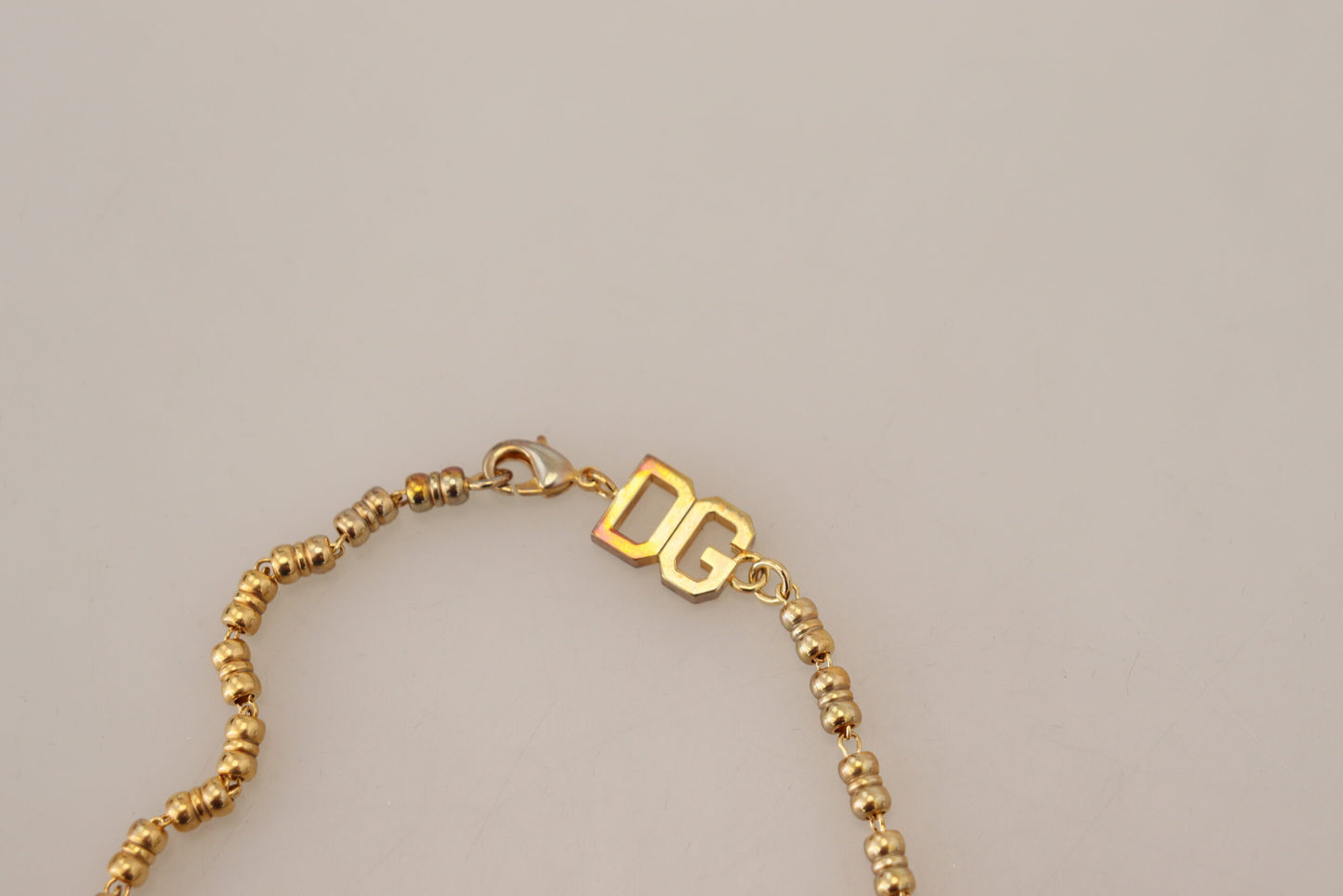 Dolce & Gabbana Elegant Gold Charm Chain Necklace, , Dolce & Gabbana 10% Enamel, Dolce & Gabbana, Gold, Material: 90% Real Brass, Necklaces - Women - Jewelry -   Murillo Merchandise