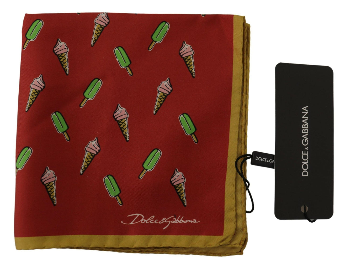 Dolce & Gabbana Multicolor Printed Square Mens Handkerchief Scarf, , Dolce & Gabbana Dolce & Gabbana, Material: 100% Silk, Scarves - Men - Accessories -   Murillo Merchandise