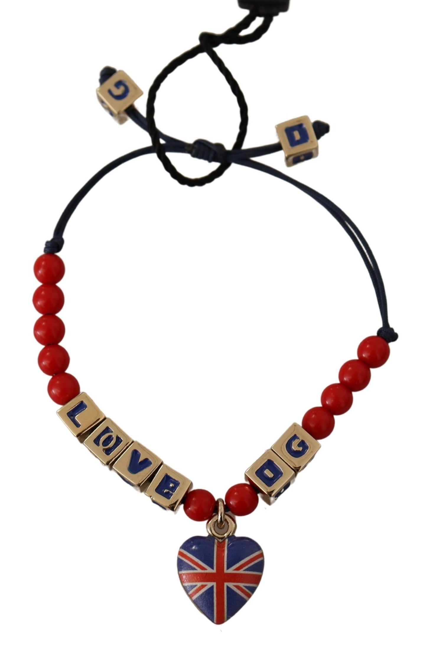 Dolce & Gabbana Elegant Blue, Red Glass & Zama Bracelet, , Dolce & Gabbana 30% Cotton, 30% Glass, Blue, Bracelets - Women - Jewelry, Dolce & Gabbana, Material: 40% Zama -   Murillo Merchandise