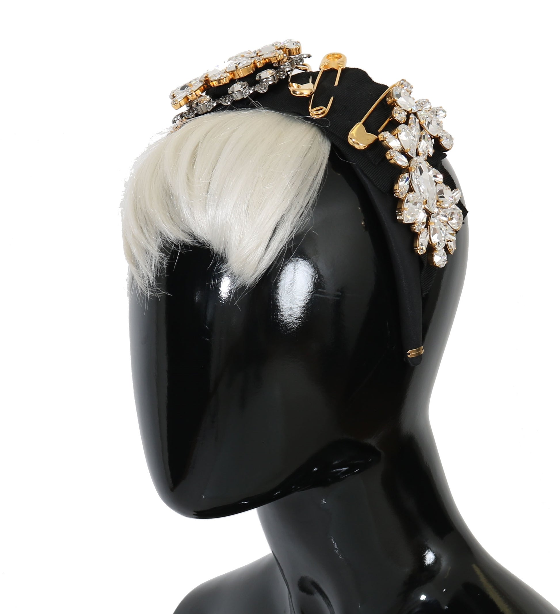 Dolce & Gabbana Elegant Black Crystal Headband Diadem, , Dolce & Gabbana 10% PA, 20% Cotton, 20% LU, 30% Nylon, Dolce & Gabbana, Headbands - Women - Accessories, Material: 10% Acrylic -   Murillo Merchandise