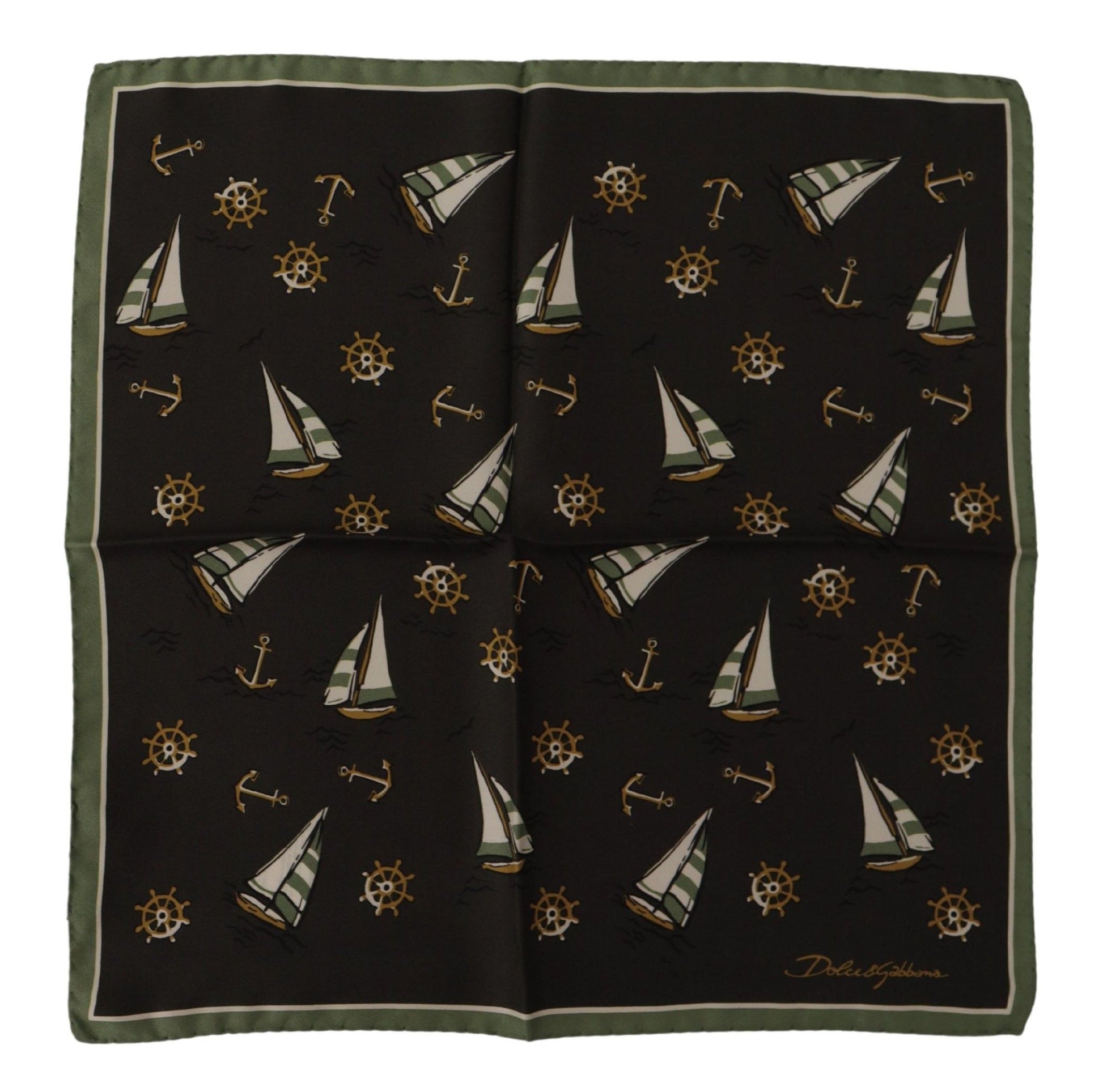 Dolce & Gabbana Multicolor Printed DG Logo Square Handkerchief, , Dolce & Gabbana Dolce & Gabbana, Material: 100% Silk, Scarves - Men - Accessories -   Murillo Merchandise