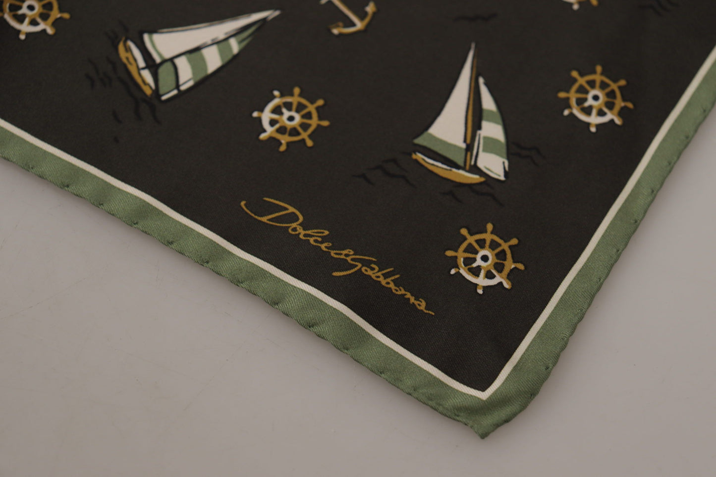 Dolce & Gabbana Multicolor Printed DG Logo Square Handkerchief, , Dolce & Gabbana Dolce & Gabbana, Material: 100% Silk, Scarves - Men - Accessories -   Murillo Merchandise