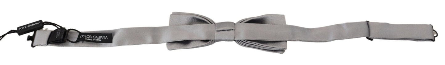 Dolce & Gabbana Elegant Gray Silk Bow Tie, , Dolce & Gabbana Dolce & Gabbana, Gray, Material: 100% Silk, Ties & Bowties - Men - Accessories -   Murillo Merchandise