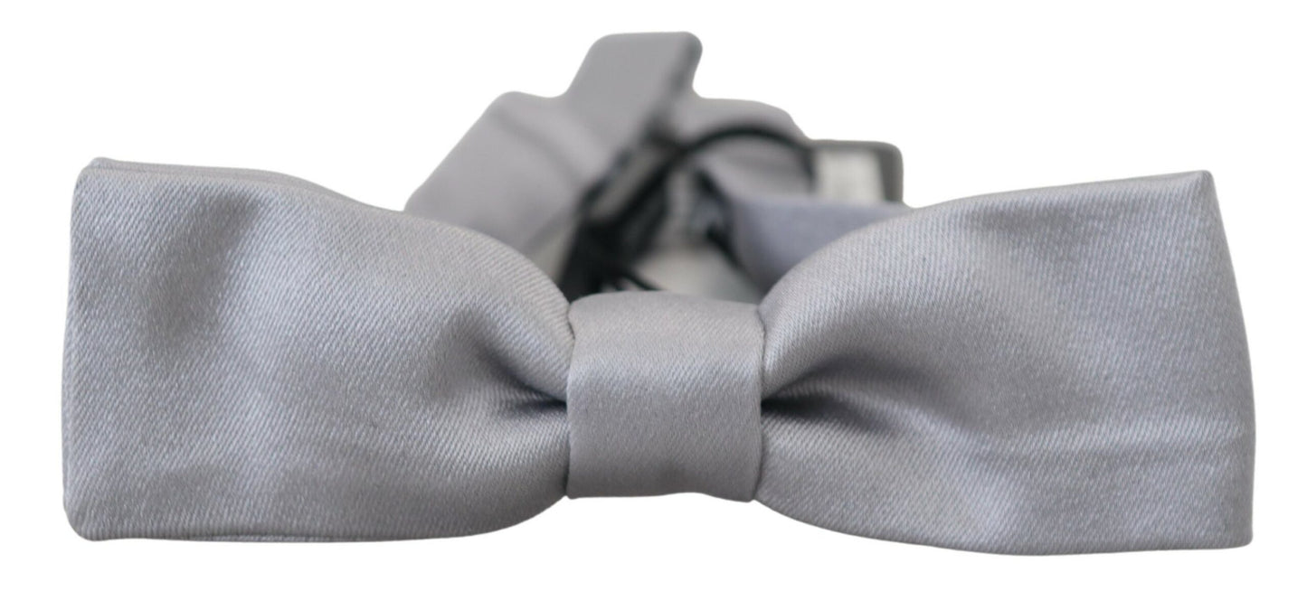 Dolce & Gabbana Elegant Gray Silk Bow Tie, , Dolce & Gabbana Dolce & Gabbana, Gray, Material: 100% Silk, Ties & Bowties - Men - Accessories -   Murillo Merchandise