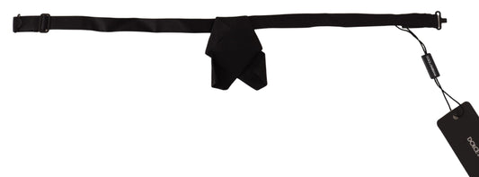 Dolce & Gabbana Elegant Black Silk Bow Tie, , Dolce & Gabbana Black, Dolce & Gabbana, Material: 100% Silk, Ties & Bowties - Men - Accessories -   Murillo Merchandise