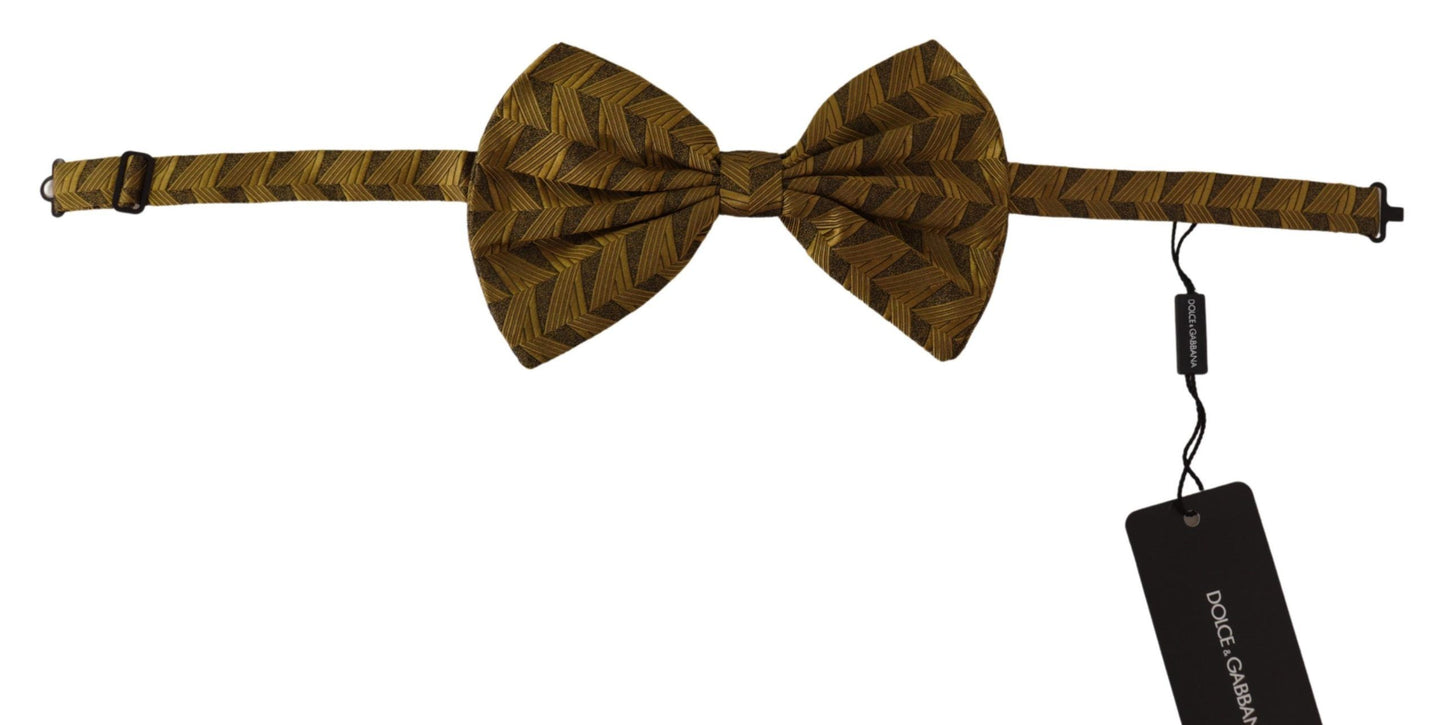 Dolce & Gabbana Elegant Gold Silk Bow Tie, , Dolce & Gabbana Dolce & Gabbana, Gold, Material: 100% Silk, Ties & Bowties - Men - Accessories -   Murillo Merchandise