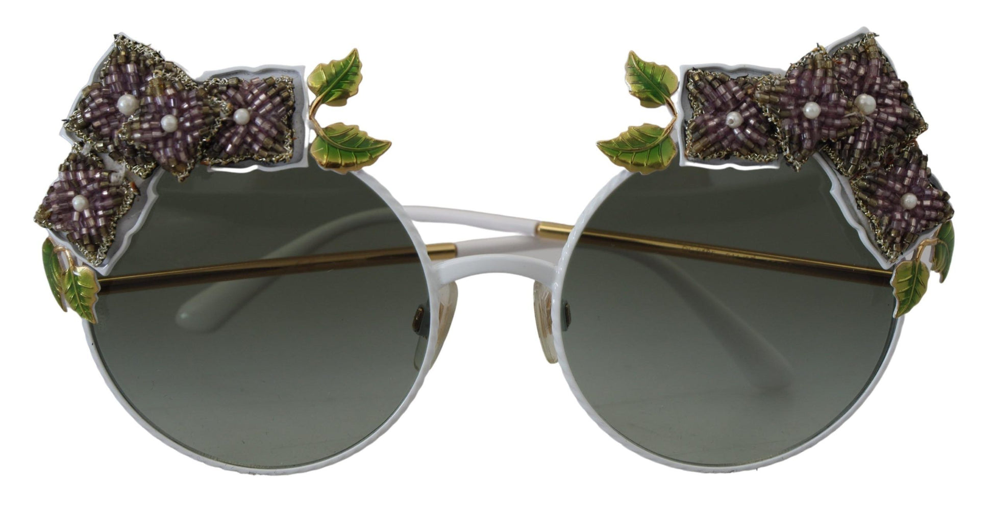 Dolce & Gabbana Elegant Floral Embellished Gold Sunglasses, , Dolce & Gabbana Dolce & Gabbana, Gold, Material: 100% Metal, Sunglasses for Women - Sunglasses -   Murillo Merchandise