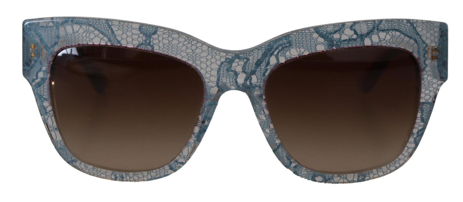 Dolce & Gabbana Elegant Lace-Trimmed Gradient Sunglasses, , Dolce & Gabbana Blue, Dolce & Gabbana, Material: 100% Acetate, Sunglasses for Women - Sunglasses -   Murillo Merchandise