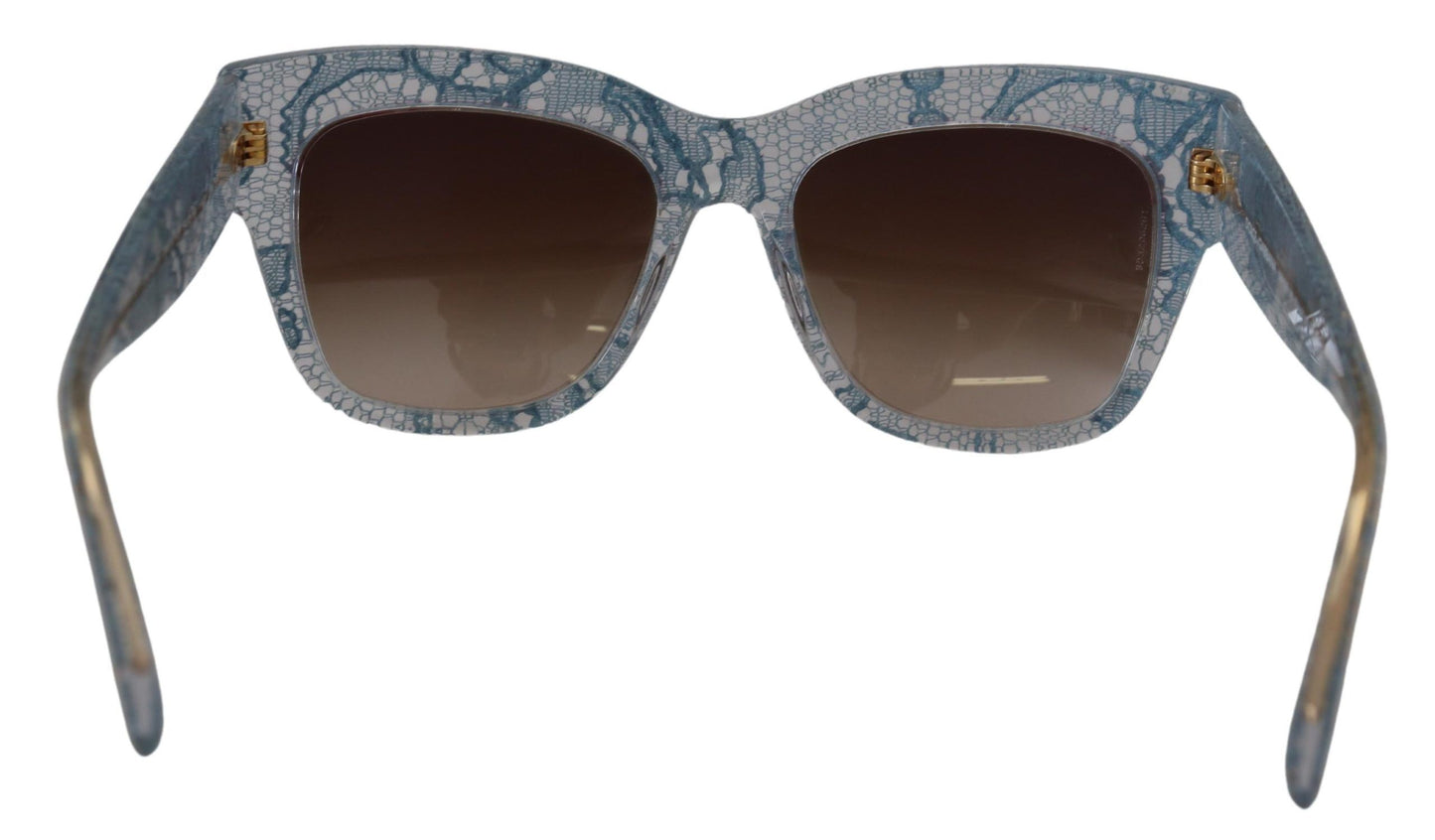 Dolce & Gabbana Elegant Lace-Trimmed Gradient Sunglasses, , Dolce & Gabbana Blue, Dolce & Gabbana, Material: 100% Acetate, Sunglasses for Women - Sunglasses -   Murillo Merchandise