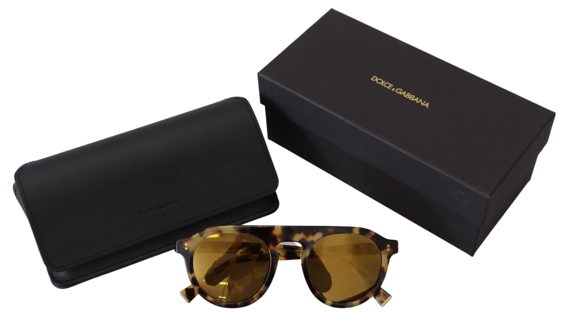 Dolce & Gabbana Chic Tortoiseshell Acetate Sunglasses, , Dolce & Gabbana Brown, Dolce & Gabbana, Material: 100% Acetate, Sunglasses for Women - Sunglasses -   Murillo Merchandise