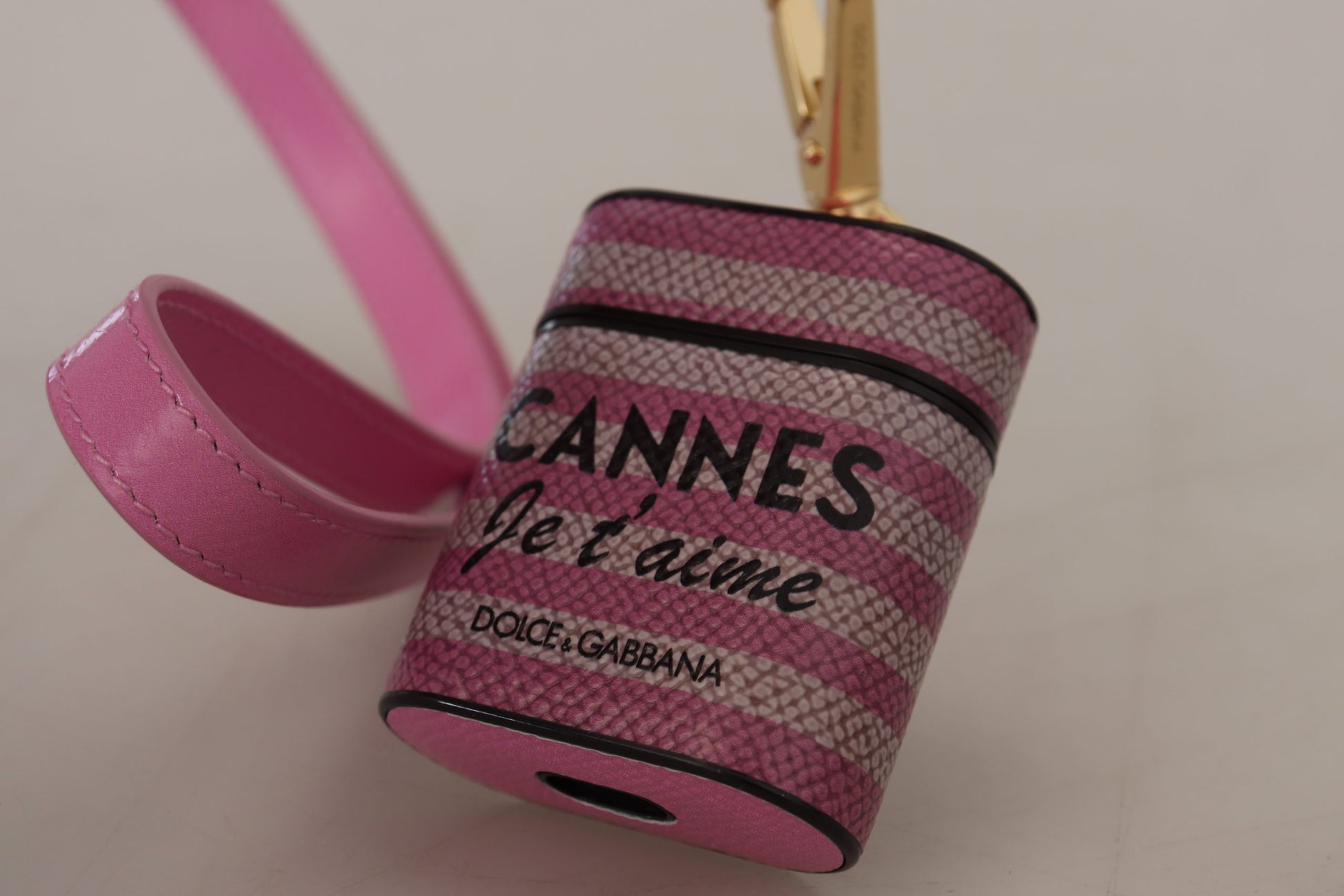 Dolce & Gabbana Chic Leather AirPods Case in Pink, , Dolce & Gabbana Dolce & Gabbana, Material: Leather, Other - Women - Accessories, Pink -   Murillo Merchandise