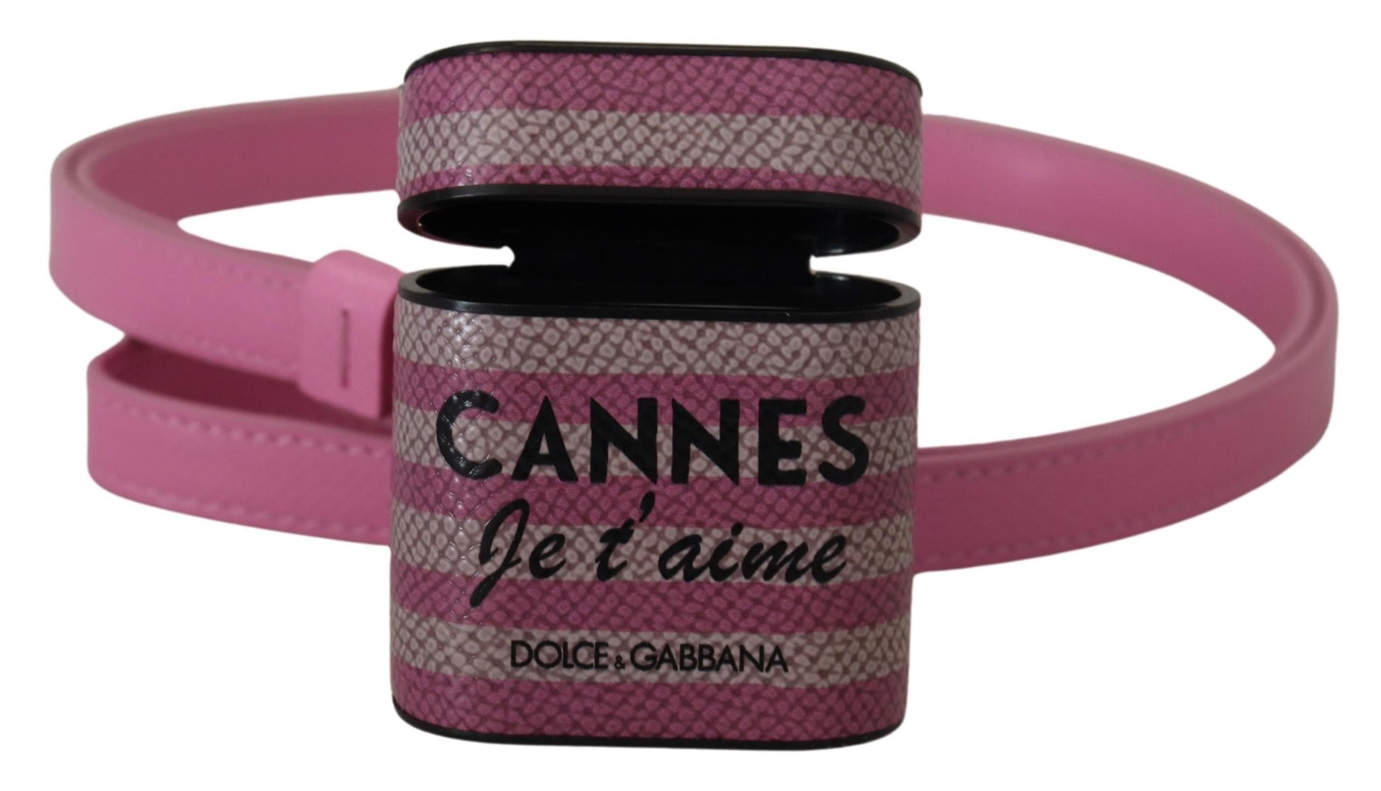 Dolce & Gabbana Chic Leather AirPods Case in Pink, , Dolce & Gabbana Dolce & Gabbana, Material: Leather, Other - Women - Accessories, Pink -   Murillo Merchandise