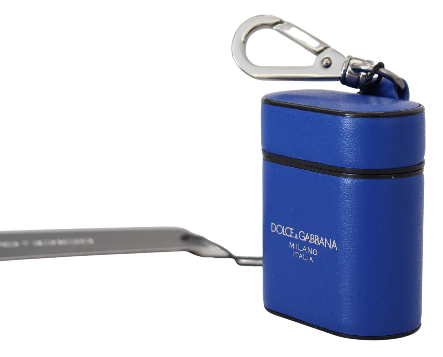 Dolce & Gabbana Elegant Blue Leather Airpods Case, , Dolce & Gabbana Blue, Dolce & Gabbana, Material: Leather, Other - Women - Accessories -   Murillo Merchandise